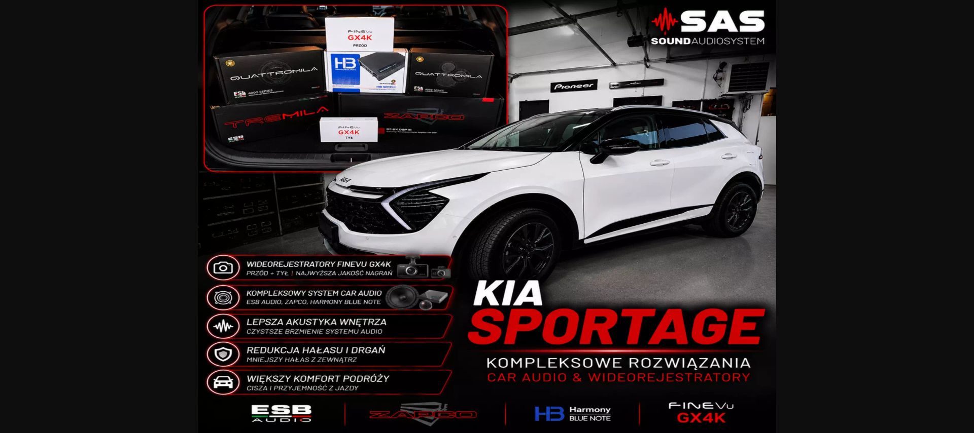 Kia Sportage – instalacja z ZAPCO HB 501D II