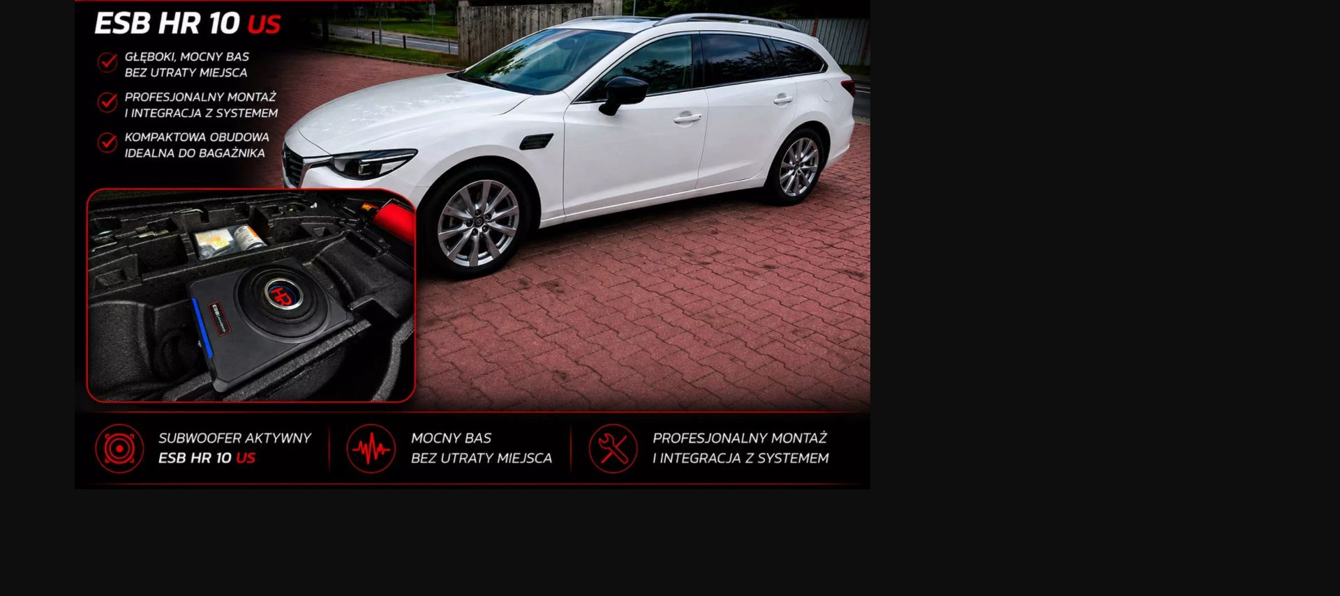 Mazda 6 z subwooferem ESB HR 10 US