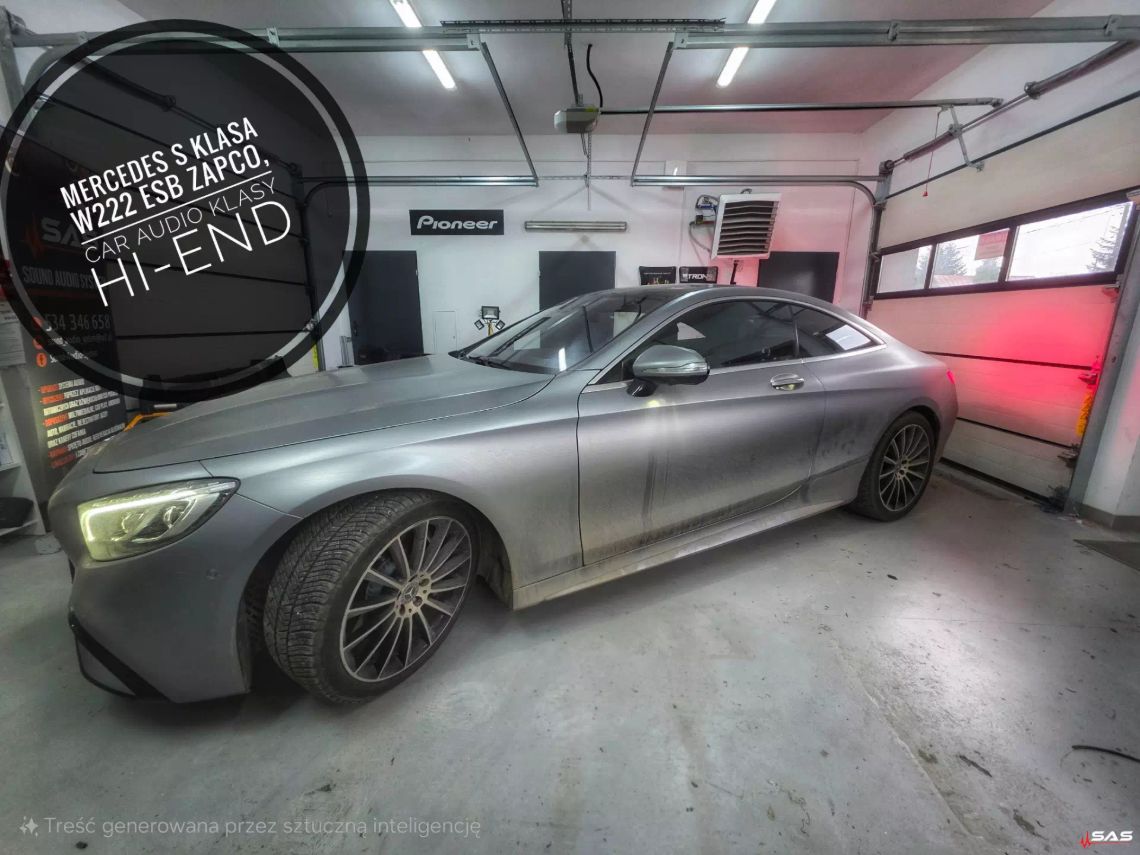 ESB AUDIO 3.10D4 w zabudowie bagażnika Mercedes S-Klasa W222